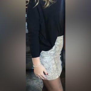 Snake skin print skirt